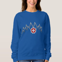 Raglan-Shirt der Frauen Schweizer die Alpen