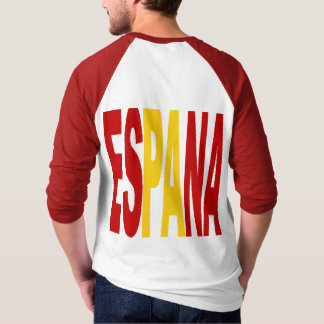 Raglan-T-Shirt weiß rot Rücken Mann ESPANA T-Shirt
