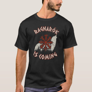 Ragnarok kommt Wolf Vegvisir Viking Vikings T-Shirt