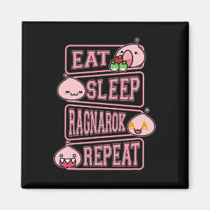 Ragnarok Poring Essen Schlafen Wiederholen Gamer M Magnet