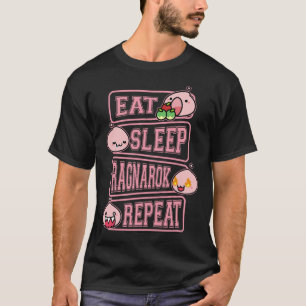 Ragnarok Poring Essen Schlafen Wiederholen Gamer M T-Shirt