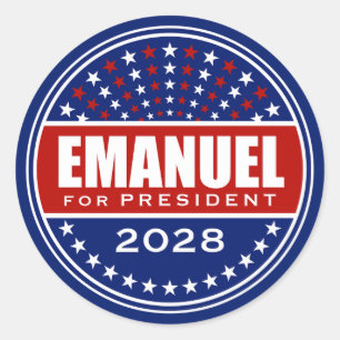 Rahm Emanuel für Präsident 2028 Runder Aufkleber
