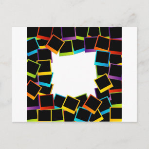 Rahmen bunt postkarte