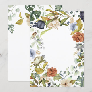 Rahmen für die Blumenernte von Früchten Einladung