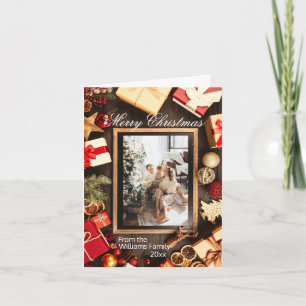 Rahmen für die Weihnachtsfamilie Foto Karte