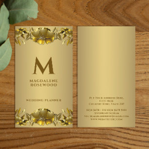Rahmen für goldene Blume   Name Visitenkarte