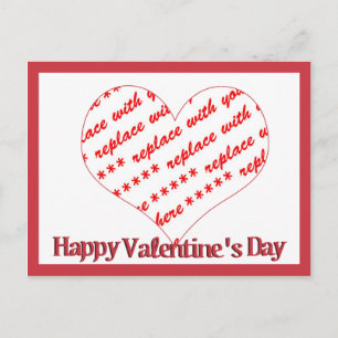 Rahmen für Herzform Postkarte