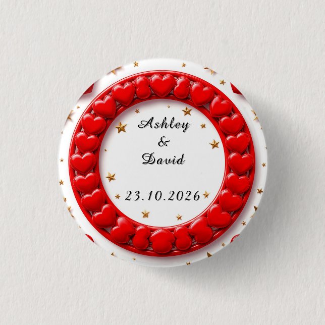 Rahmen für rote Herzen Button (Vorderseite)