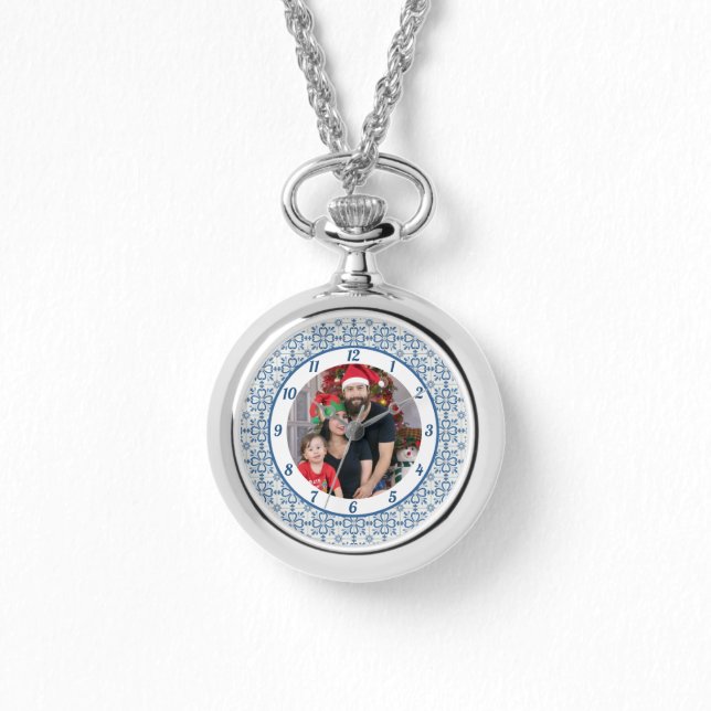 Rahmen für Weihnachtslieder und Blume Armbanduhr (Vorderseite)