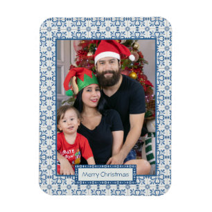 Rahmen für Weihnachtslieder und Blume Magnet