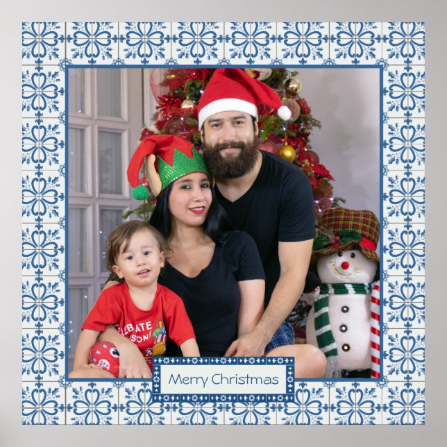 Rahmen für Weihnachtslieder und Blume Poster (Vorne)