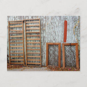 Rahmen gegen Mauer Postkarte