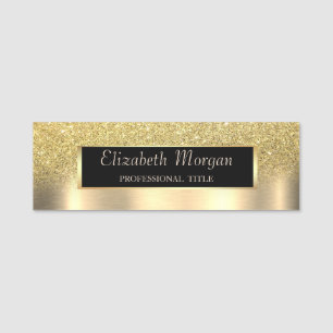 Rahmen, Gold Glitzer Ombre Gold Metallic Namensschild