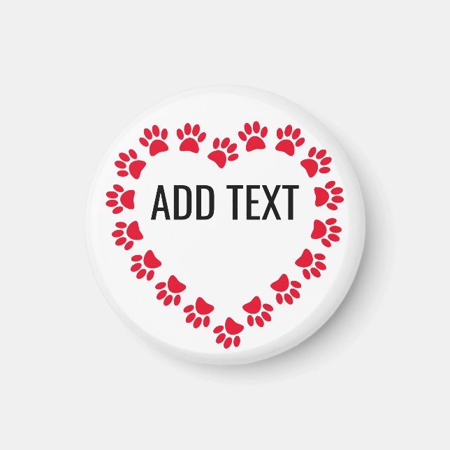 Rahmen in Herzform mit benutzerdefiniertem Text Magnet (Vorne)