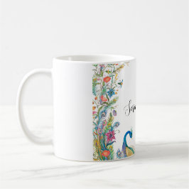 Rahmen mit Aquarell-Blume Kaffeetasse