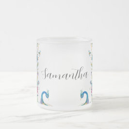 Rahmen mit Aquarell-Blume Mattglastasse