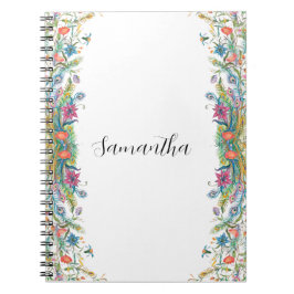 Rahmen mit Aquarell-Blume Notizblock