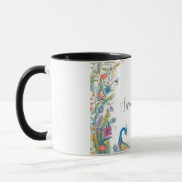 Rahmen mit Aquarell-Blume Tasse
