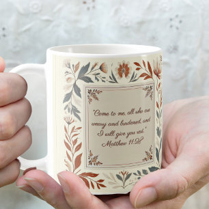 Rahmen mit Buttercreme-Farmhouse-Blumenmotiv Kaffeetasse