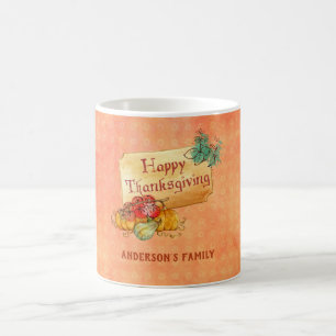 Rahmen mit Herbstfrüchten Kaffeetasse