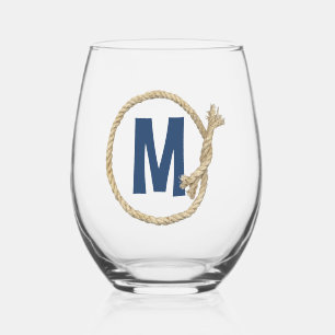 Rahmen mit Monogramm Weinglas Ohne Stiel