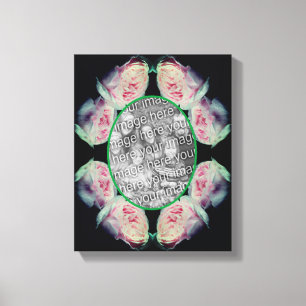 Rahmen mit rosa Rosen - Erstellen Sie Ihr eigenes  Leinwanddruck