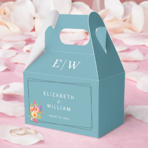 Rahmen mit Rose, Hochzeitstil auf Retroblau Geschenkschachtel
