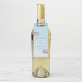 Rahmen und Blume Flaschenanhänger