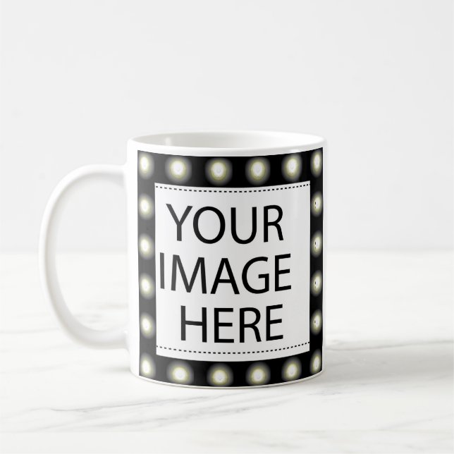 Rahmenlichter Vorlage Fügen Sie Ihr Bild und/oder  Kaffeetasse (Links)