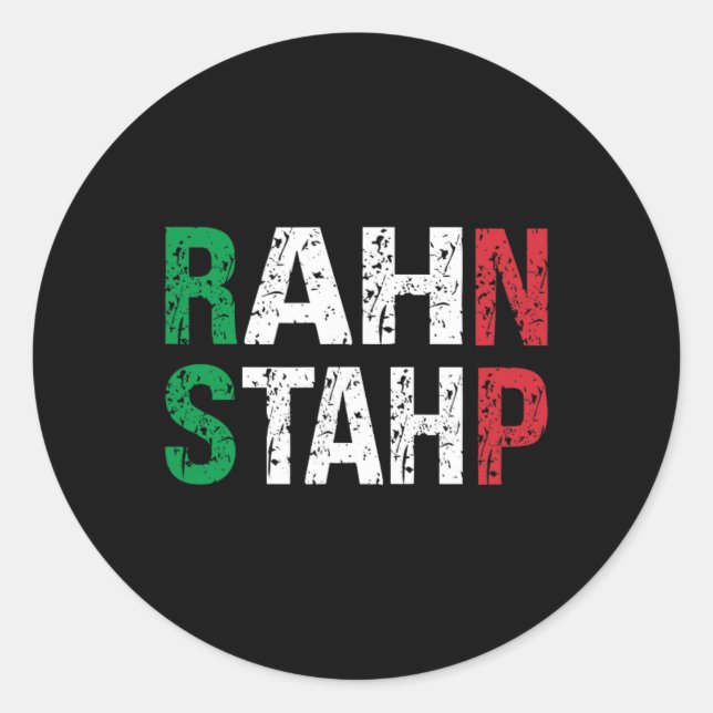 Rahn Staph New Jersey Garden Nj Shore Italian Flag Runder Aufkleber (Vorderseite)