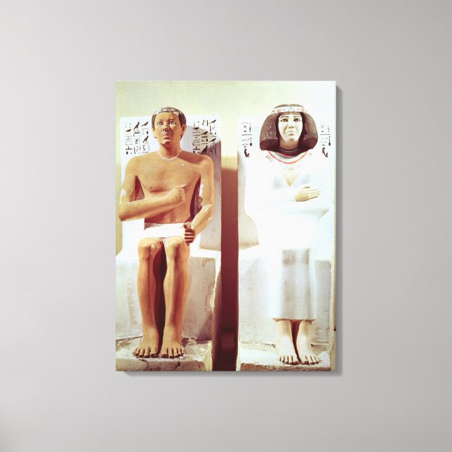 Rahotep und seine Ehefrau, Nofret Leinwanddruck (Vorderseite)