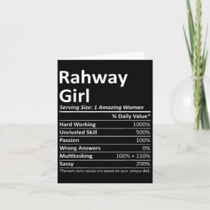 Rahway Mädchen Nj New Jersey Lustige Stadt Heimat Karte