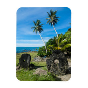 Rai-Steine auf der Insel Yap Magnet