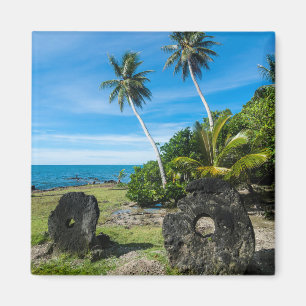 Rai-Steine auf der Insel Yap Magnet