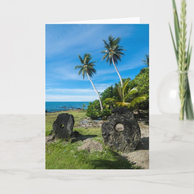 Rai Stones auf Yap Island Karte (Vorderseite)