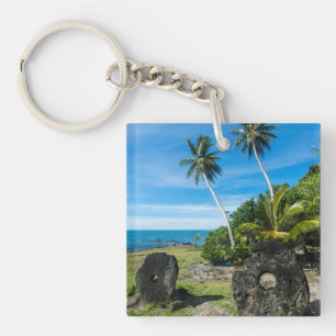 Rai Stones auf Yap Island Schlüsselanhänger