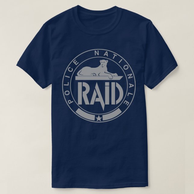RAID-Französisch-Polizeieinheit T-Shirt (Design vorne)