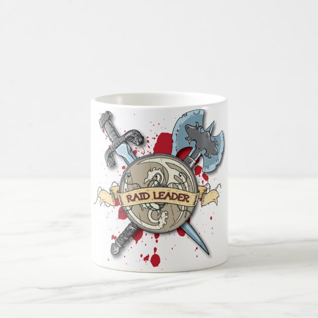 Raid-FÜHRER Tätowierung - Klinge, Axt und Schild Kaffeetasse (Mittel)
