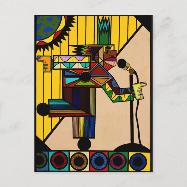 "Raid I Blues" von Ruchell Alexander Postkarte (Vorderseite)
