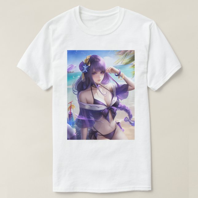 Raiden Shogun Swimsuit 59 T-Shirt (Design vorne)