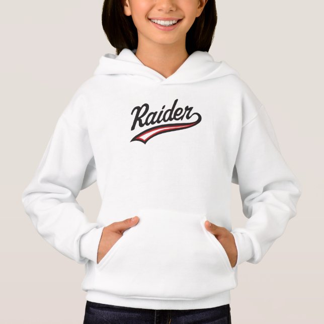 Raider Name Design – Power & Strength Style Hoodie (Vorderseite)