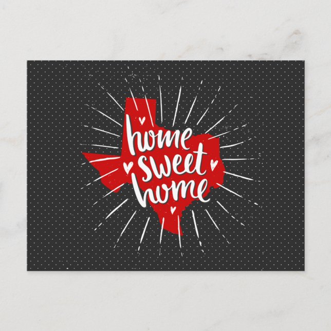 Raider Red and Black Zuhause, Sweet Zuhause - Texa Postkarte (Vorderseite)