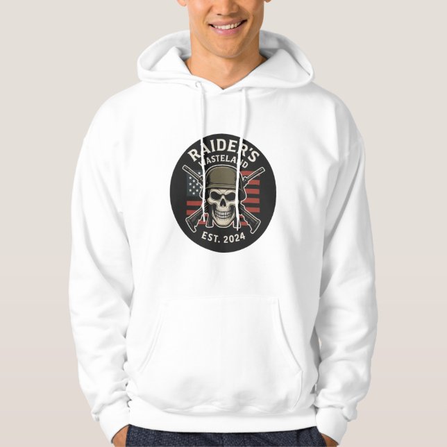 Raider’s Wasteland Official Logo Hoodie White (Vorderseite)