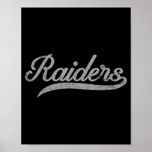Raiders Name Usa Flag Gift Men Women Boy Girl  Poster (Vorne)