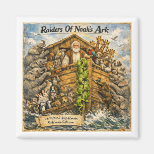 Raiders of Noah’s Ark Cartoon von Rick London Magnet