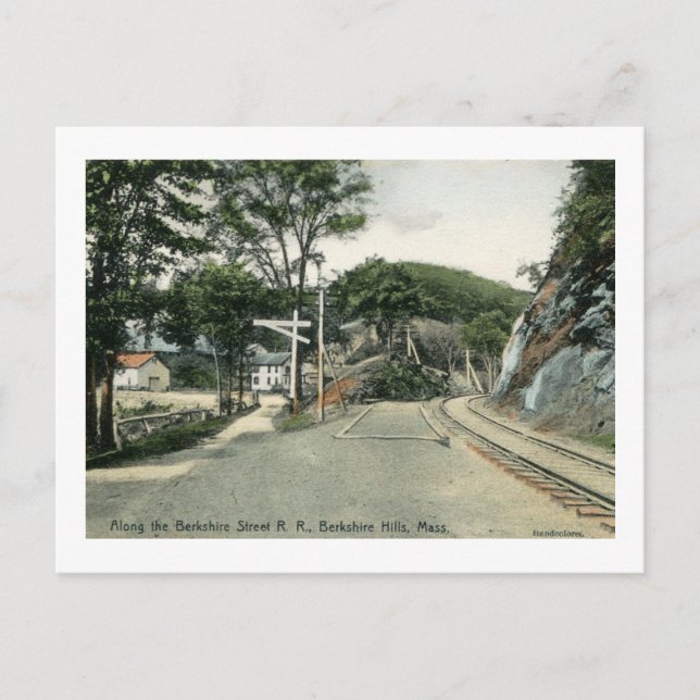 Rail Road, Berkshire Hills, Massachusetts Vintag Postkarte (Vorderseite)
