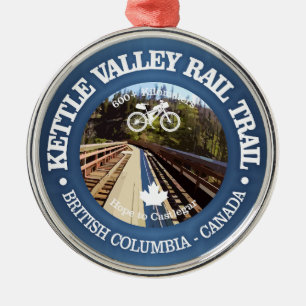 Rail Trail Kettle Valley (Radweg c) Ornament Aus Metall