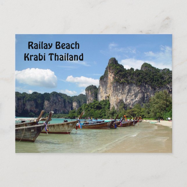 Railay Beach Krabi Thailand Postkarte (Vorderseite)