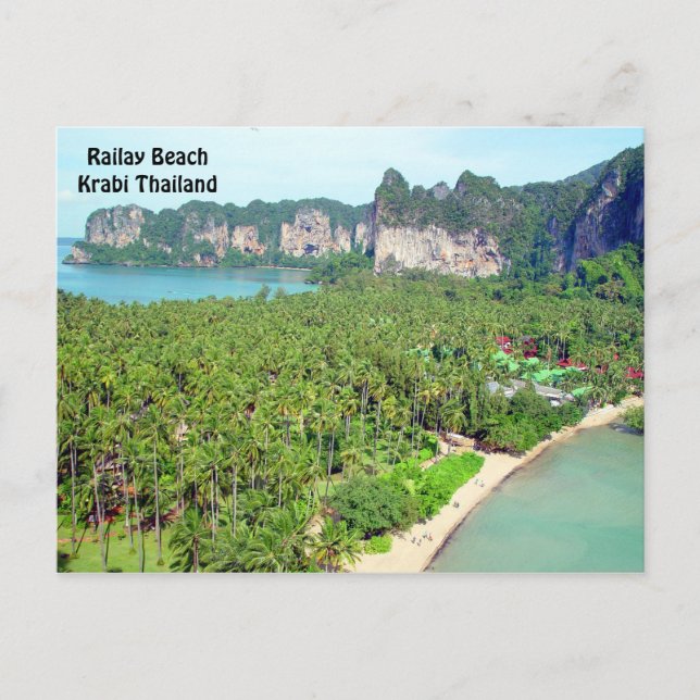 Railay Beach Krabi Thailand Postkarte (Vorderseite)