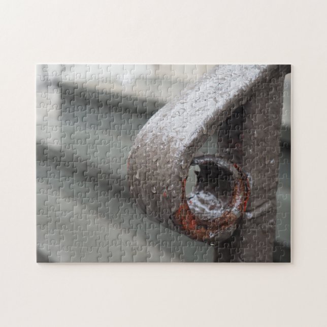 Railing Raindrops New York City NYC (Horizontal)